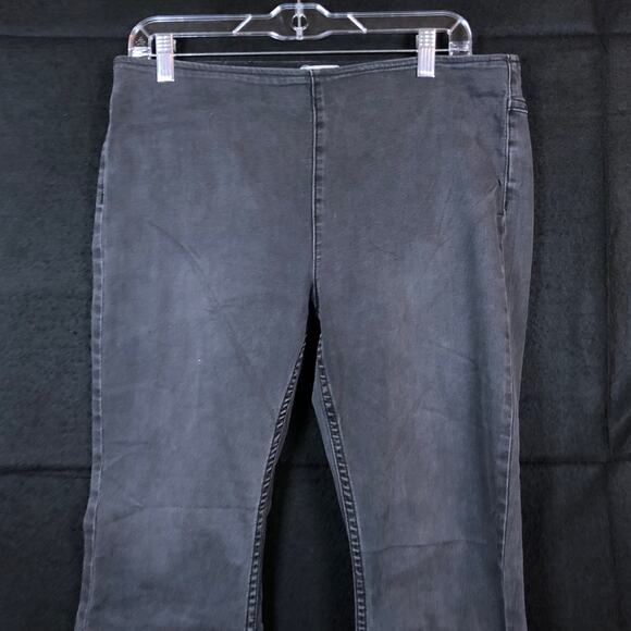 Free People Womens Jeans Black Denim High Rise Pull On Flare Stretch 31 - Picture 2 of 11